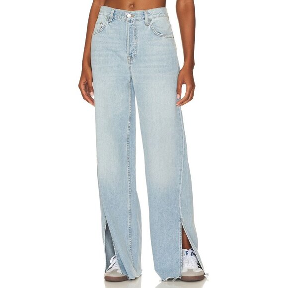 GRLFRND Blue Flare & Wide Leg Jeans - Picture 2 of 8